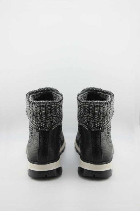Gaimo Textured Knit Ankle Boot with Fold-Over Cuff